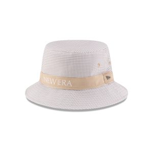 Houndstooth Beige Bucket Hat