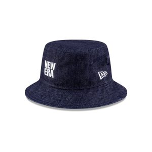 Square Logo Light Denim Bucket Hat