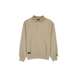 Black Label Man-to-Man Oatmeal Collared Crewneck