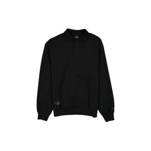Black Label Man-to-Man Black Collared Crewneck