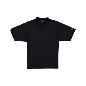 Black Label Crinkle Black Polo Shirt