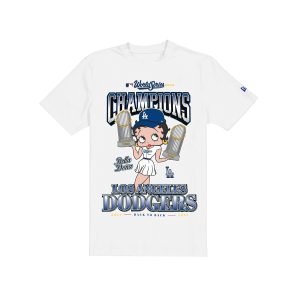 Bella DoÃ±a x Betty Boop 2025 World Series Champions White T-Shirt