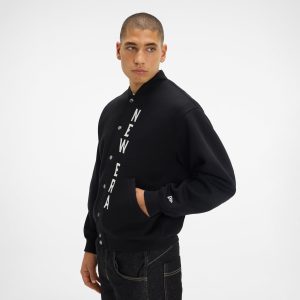 Tech Sweat Black Varsity Jacket