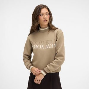Tech Sweat Beige Mockneck