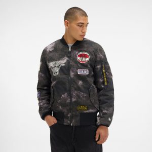 Alpha Industries Black Camo MA-1 Bomber Jacket