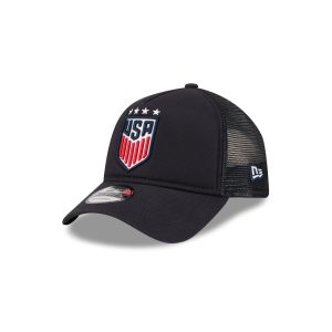 Women's National Team Navy 9FORTY A-Frame Trucker