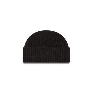 Black Ribbed Skully Knit Beanie