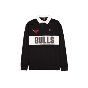 Black Long Sleeve Rugby Shirt