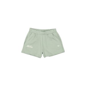 Women's High Waisted Everest Green Script Shorts