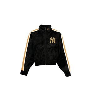 Women's Black Velour Track Jacket