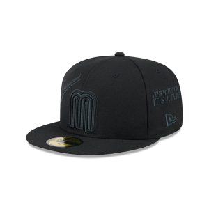 New Era Anniversary Logos Black on Black 59FIFTY Fitted