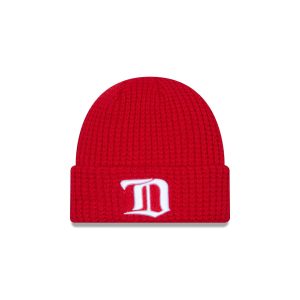 Red Waffle Knit Beanie