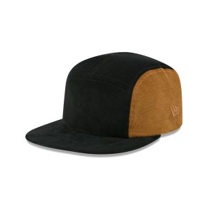 Black Tiramisu Cord Camper Strapback