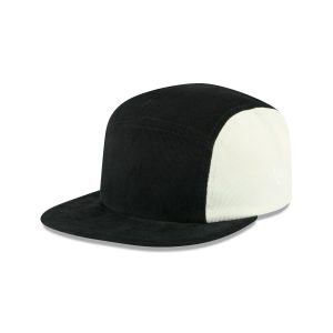 Black White Cord Camper Strapback
