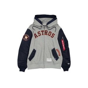 Alpha Industries Gray MA-1 Full Zip Fleece Jacket