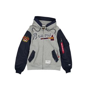 Alpha Industries Gray MA-1 Full Zip Fleece Jacket