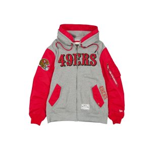 Alpha Industries Gray MA-1 Full Zip Fleece Jacket