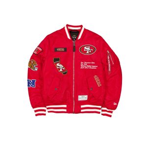 Alpha Industries Red MA-1 Bomber Jacket