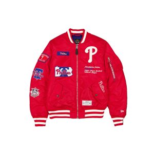 Alpha Industries Red MA-1 Bomber Jacket