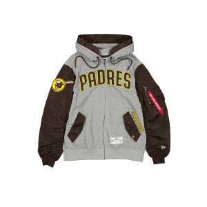 Alpha Industries Gray MA-1 Full Zip Fleece Jacket