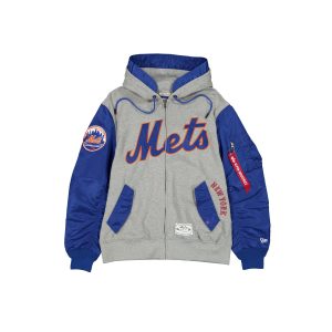Alpha Industries Gray MA-1 Full Zip Fleece Jacket