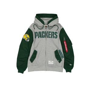 Alpha Industries Gray MA-1 Full Zip Fleece Jacket