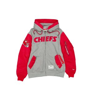 Alpha Industries Gray MA-1 Full Zip Fleece Jacket