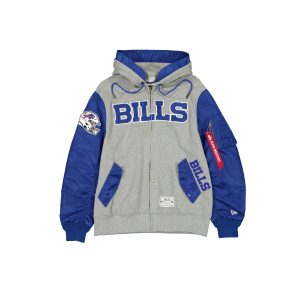 Alpha Industries Gray MA-1 Full Zip Fleece Jacket