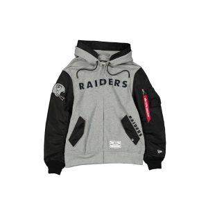 Alpha Industries Historic Gray MA-1 Full Zip Fleece Jacket