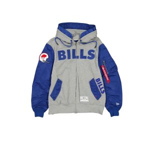 Alpha Industries Historic Gray MA-1 Full Zip Fleece Jacket