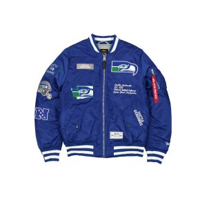 Alpha Industries Historic Blue MA-1 Bomber Jacket