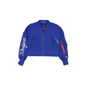 Alpha Industries Blue Women's Full Zip Cropped Fleece Jacket