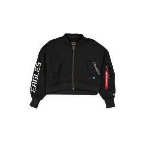 Alpha Industries Black Women's Full Zip Cropped Fleece Jacket