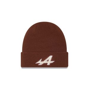 Deep Auburn Waffle Cuff Knit Beanie
