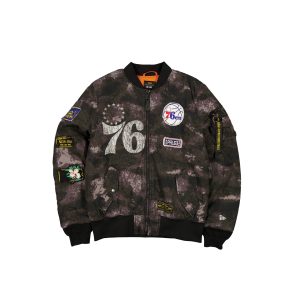 Alpha Industries Black Camo MA-1 Bomber Jacket
