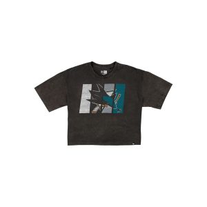 Sport Night Women's Cropped Black T-Shirt