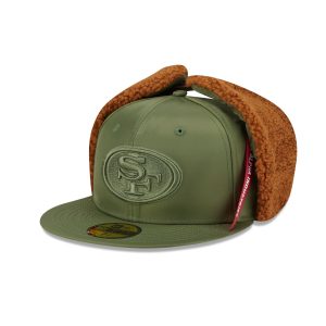 Alpha Industries Olive Green Dog Ear 59FIFTY Fitted