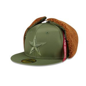 Alpha Industries Olive Green Dog Ear 59FIFTY Fitted