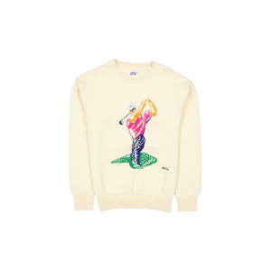Chrome White Jacquard Golf Sweater