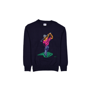 Navy Jacquard Golf Sweater