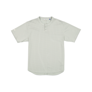 Galvin 2-Button Mesh Henley Mirage Gray Jersey