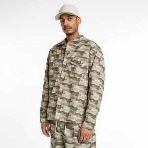 Printed Military Shacket