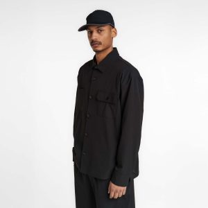 Nylon Military Black Shacket
