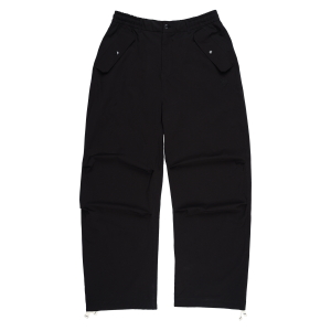 Nylon Military Black Cargo Pants