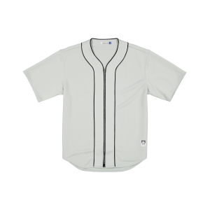 Piping Full-Zip Baseball Mirage Gray Jersey