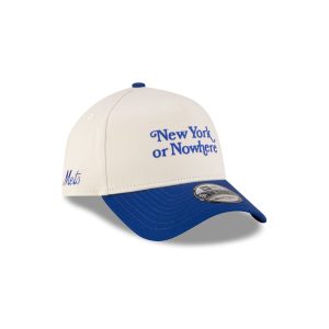 New York or Nowhere Chrome White Wordmark 9FORTY A-Frame Snapback
