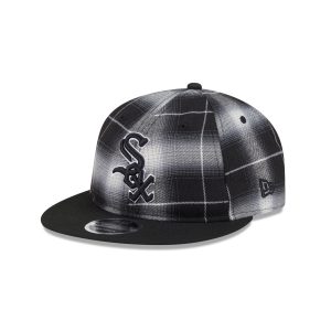 Black and White Plaid Retro Crown 9FIFTY Snapback