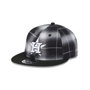 Black and White Plaid Retro Crown 9FIFTY Snapback