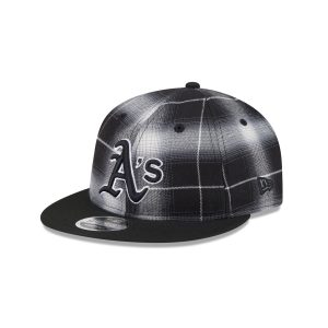 Black and White Plaid Retro Crown 9FIFTY Snapback