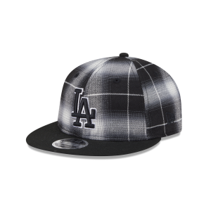 Black and White Plaid Retro Crown 9FIFTY Snapback